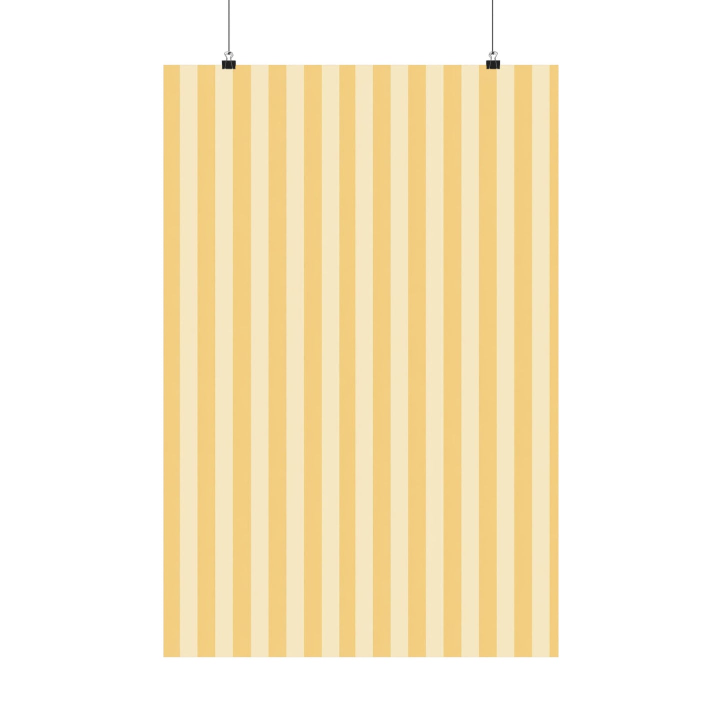 Buttercup Stripe Art Poster