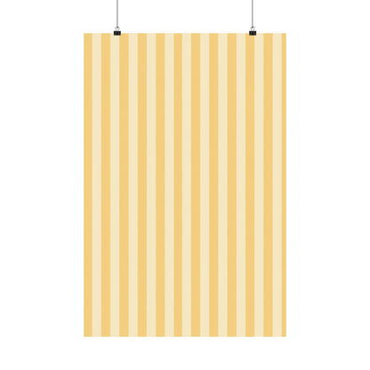 Buttercup Stripe Art Poster