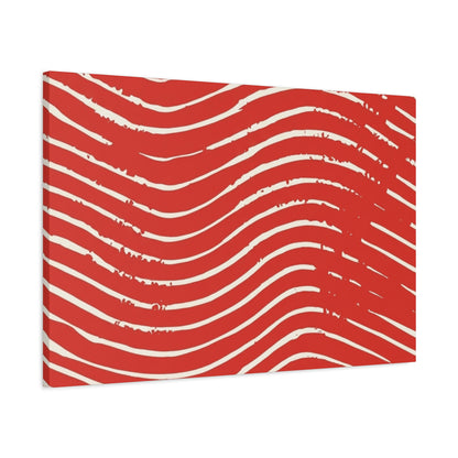 Scarlet Tide Stretched Canvas Wall Art