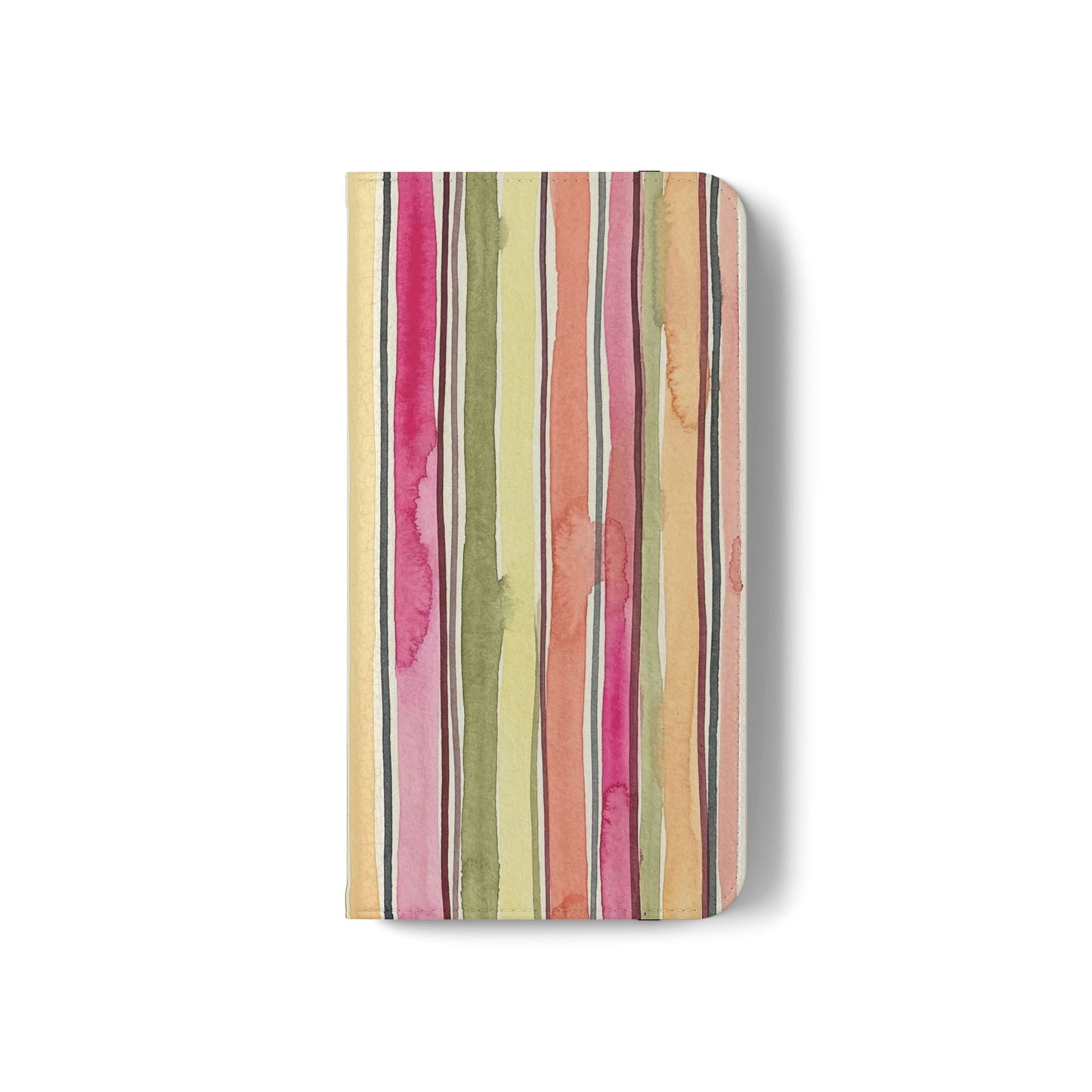 Summer Stripe Vegan Leather Flip Case
