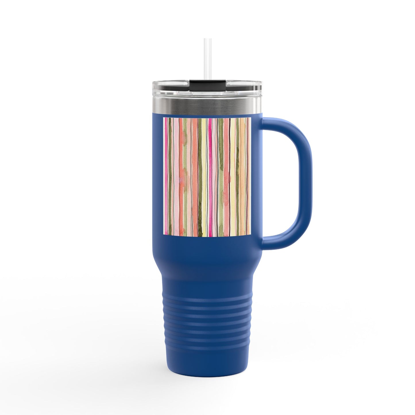 Summer Stripe 40oz Insulated Travel Mug