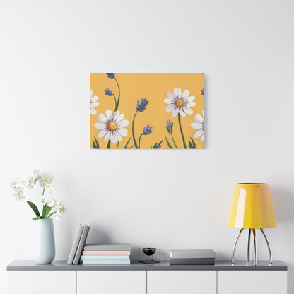 Spring Daisies Stretched Canvas Wall Art