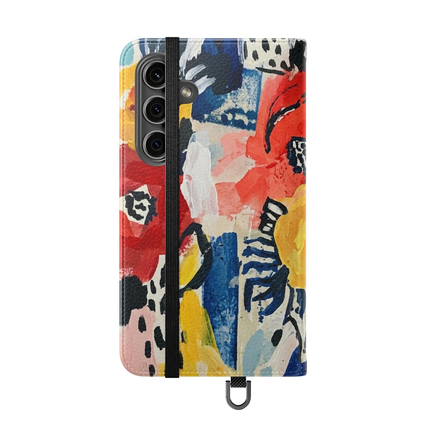 Abstract Flora Vegan Leather Flip Case