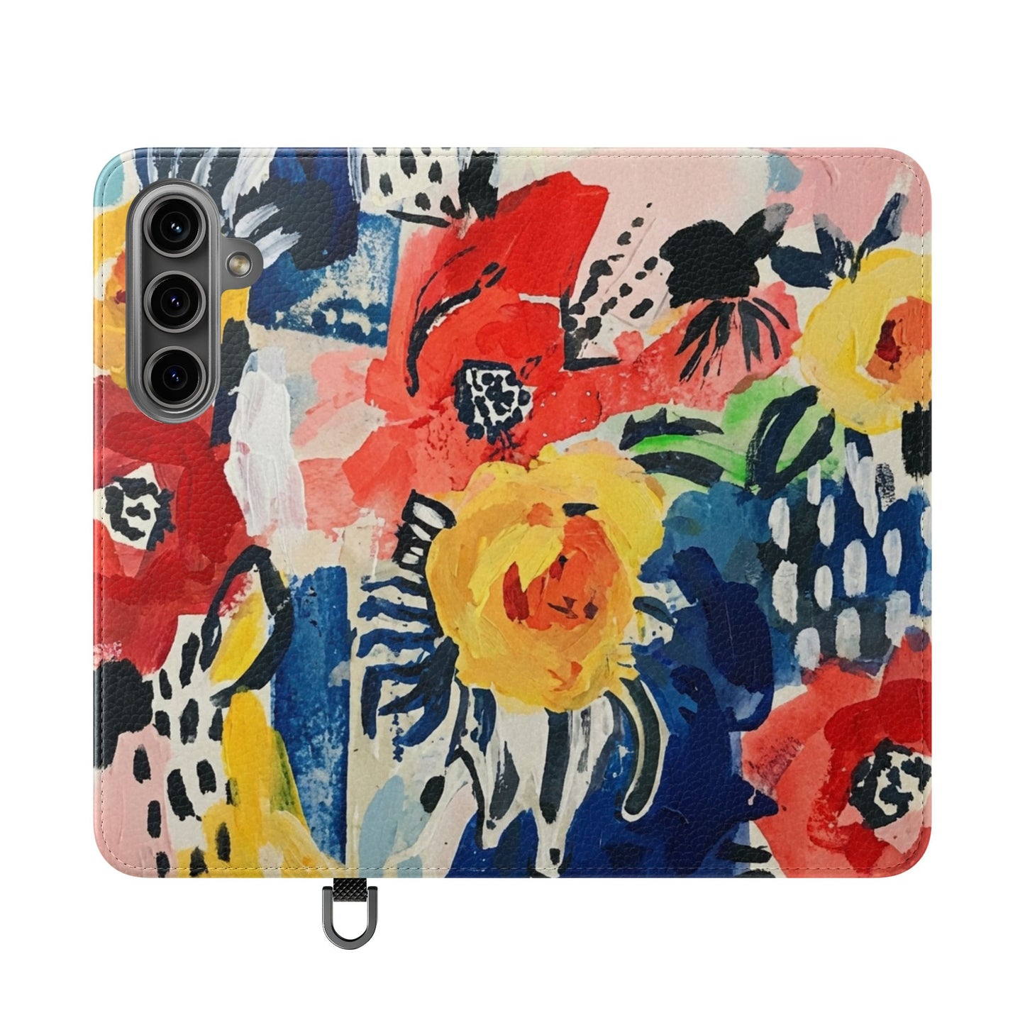 Abstract Flora Vegan Leather Flip Case