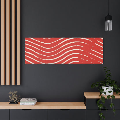 Scarlet Tide Stretched Canvas Wall Art