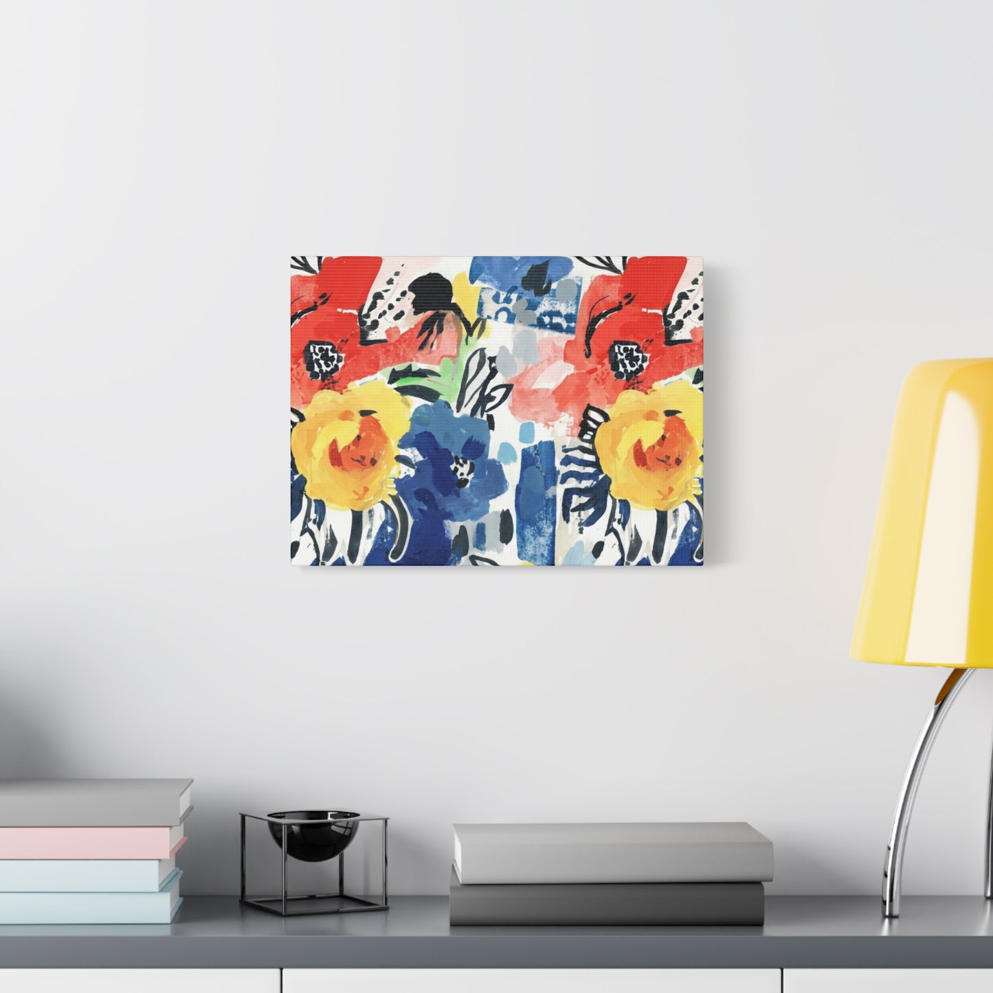 Abstract Flora Stretched Canvas Wall Art