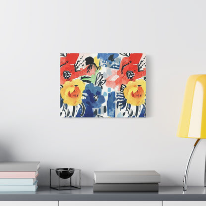 Abstract Flora Stretched Canvas Wall Art