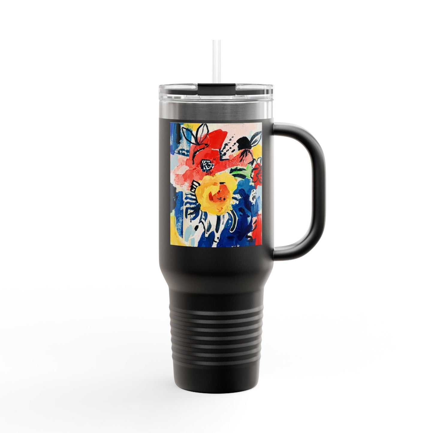 Abstract Flora 40oz Insulated Travel Mug
