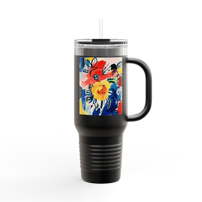 Abstract Flora 40oz Insulated Travel Mug