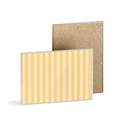 Buttercup Stripe Wood Framed Posters