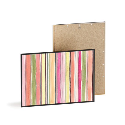 Summer Stripe Wood Framed Posters