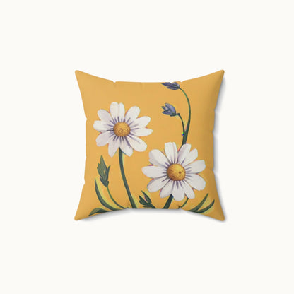 Spring Daisies Square Throw Pillow