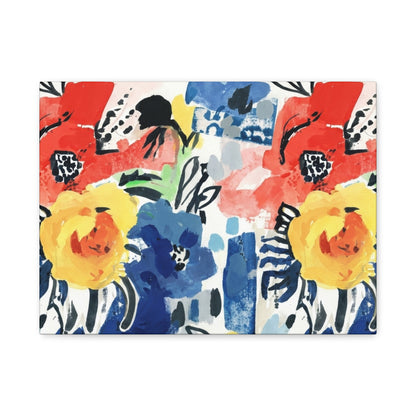 Abstract Flora Stretched Canvas Wall Art