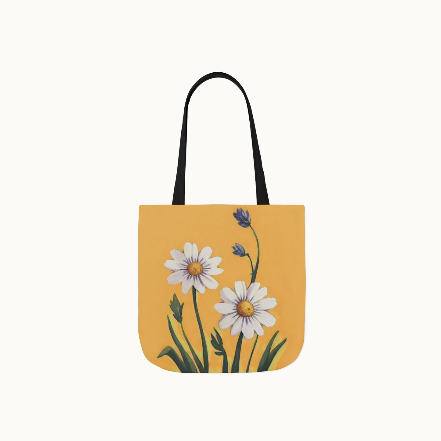 Spring Daisies Tote Bag with 5-Color Straps