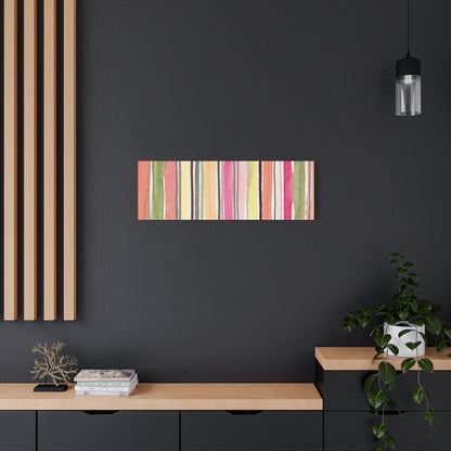 Summer Stripe Stretched Canvas Wall Art