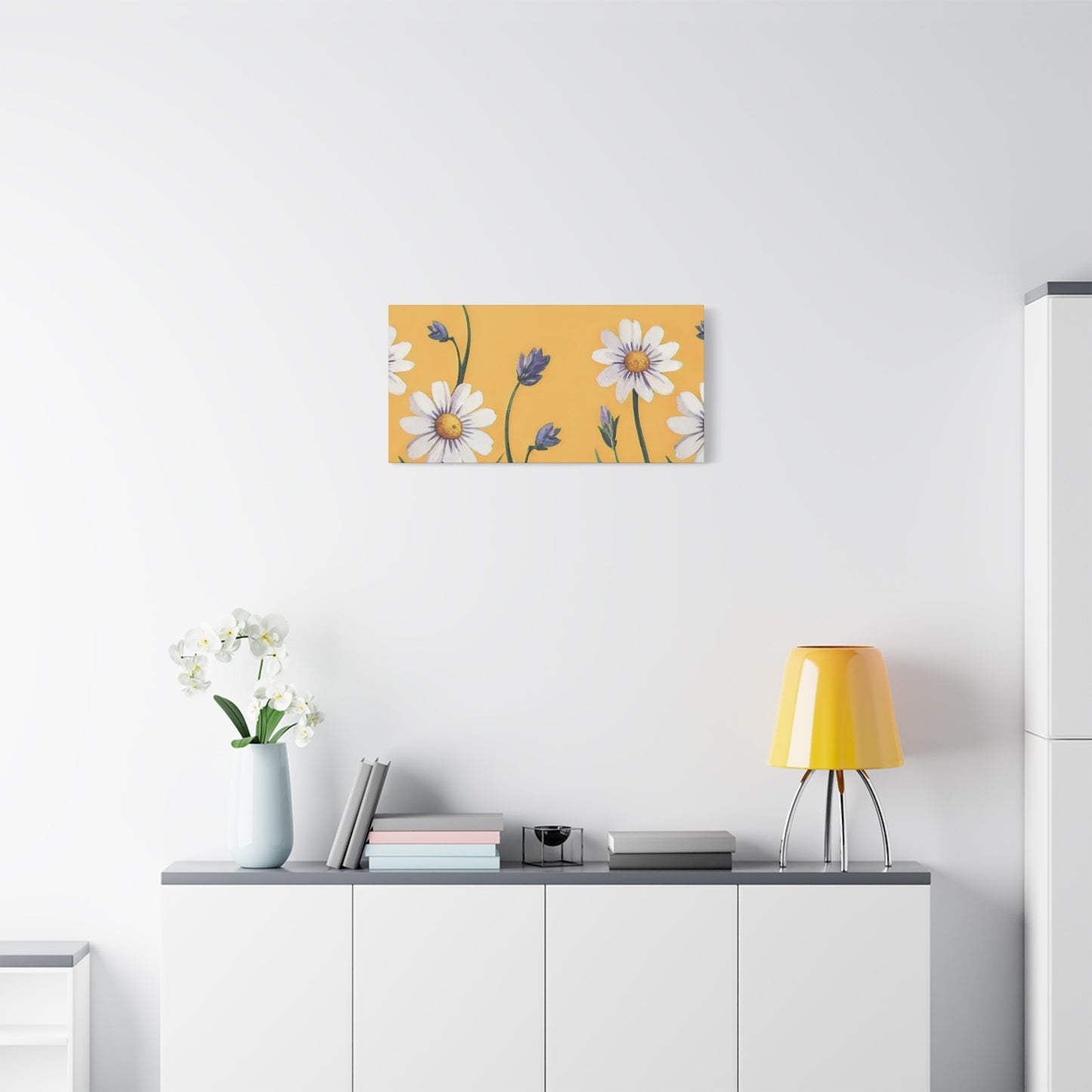 Spring Daisies Stretched Canvas Wall Art