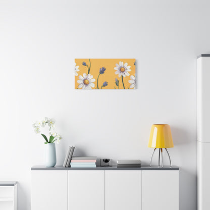 Spring Daisies Stretched Canvas Wall Art