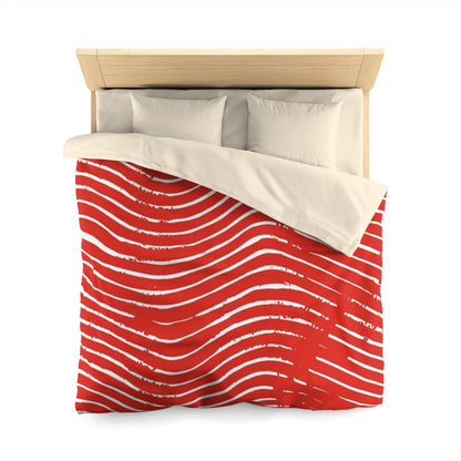 Scarlet Tide Microfiber Duvet Cover