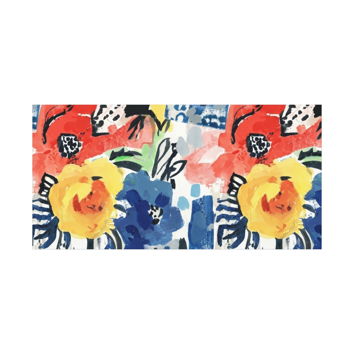 Abstract Flora Stretched Canvas Wall Art