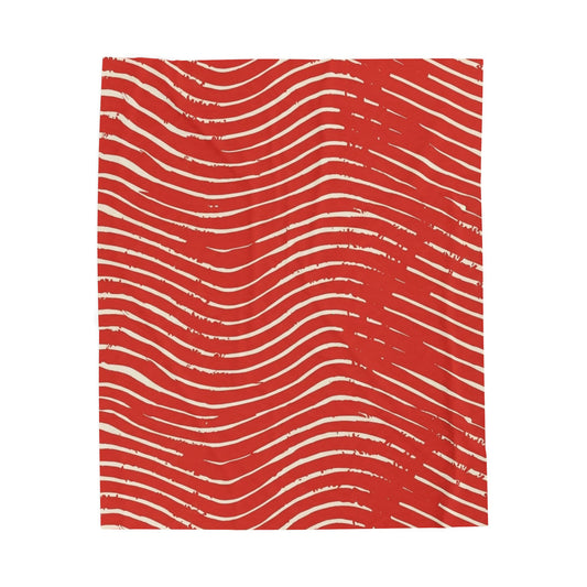 Scarlet Tide Velveteen Plush Blanket