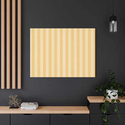 Buttercup Stripe Stretched Canvas Wall Art