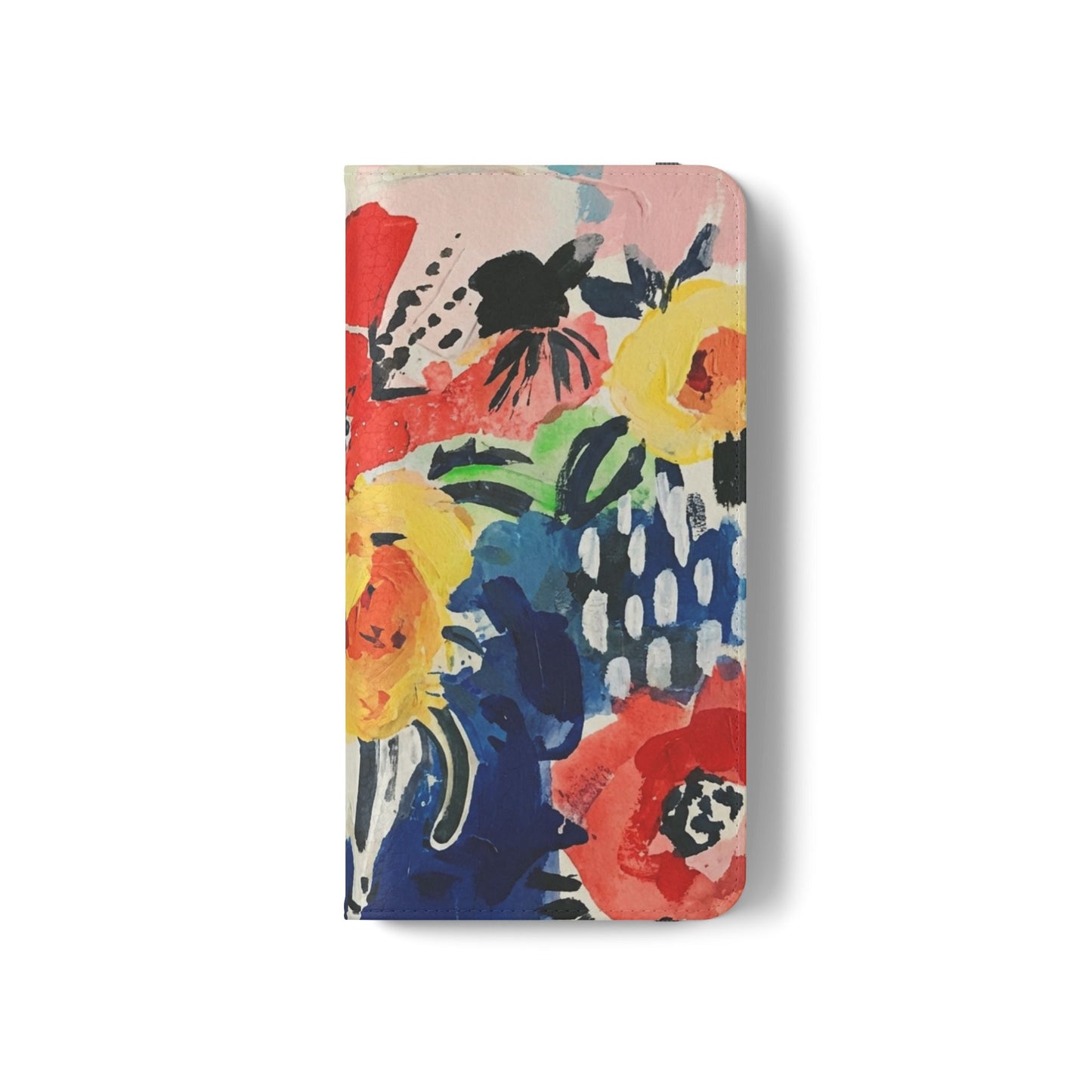 Abstract Flora Vegan Leather Flip Case
