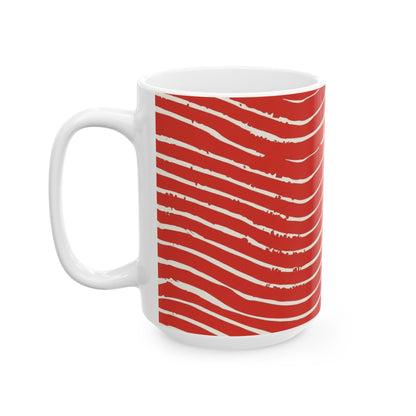 Scarlet Tide Ceramic Mug
