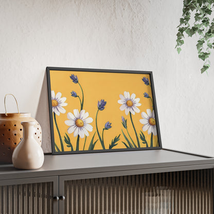 Spring Daisies Wood Framed Posters