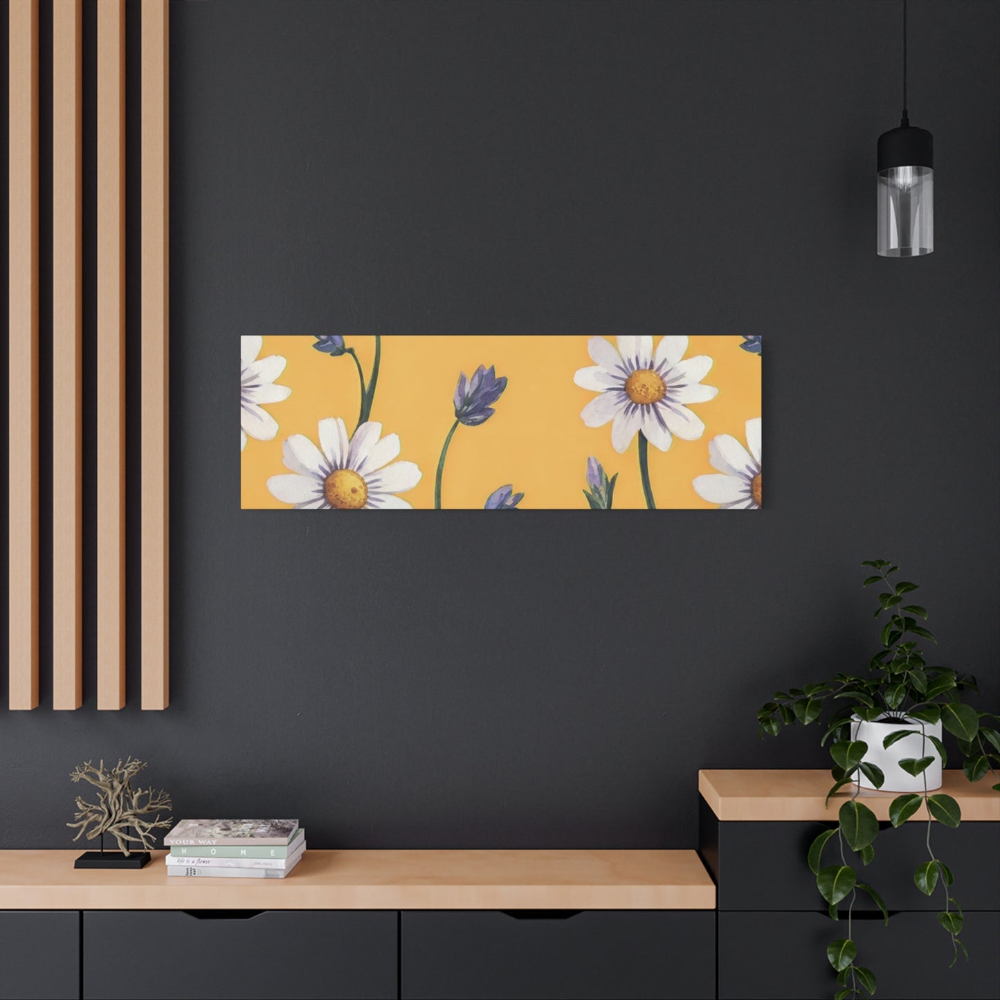 Spring Daisies Stretched Canvas Wall Art