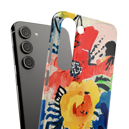 Abstract Flora Snap Phone Case