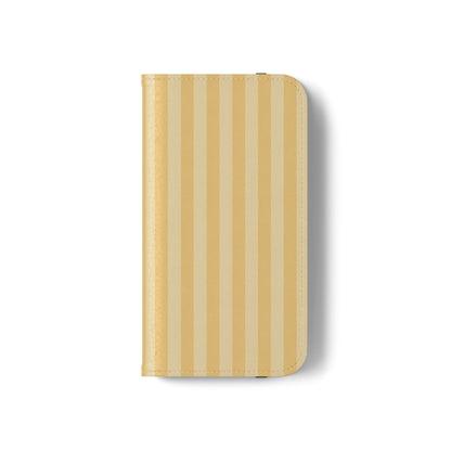 Buttercup Stripe Vegan Leather Flip Case