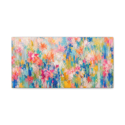 Chromatic Meadow Stretched Canvas Wall Art