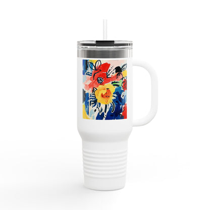 Abstract Flora 40oz Insulated Travel Mug