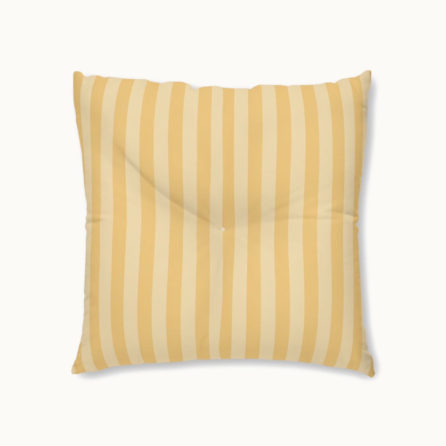 Buttercup Stripe Square Tufted Floor Pillow