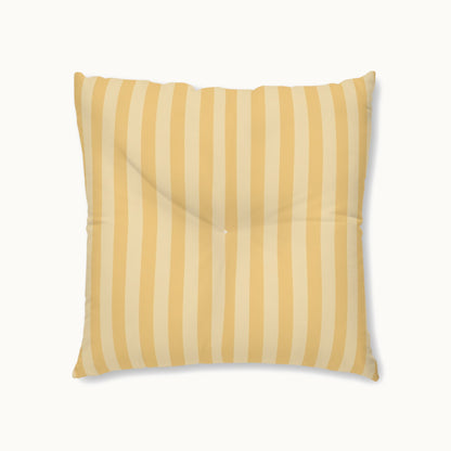 Buttercup Stripe Square Tufted Floor Pillow