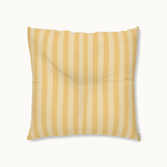 Buttercup Stripe Square Tufted Floor Pillow