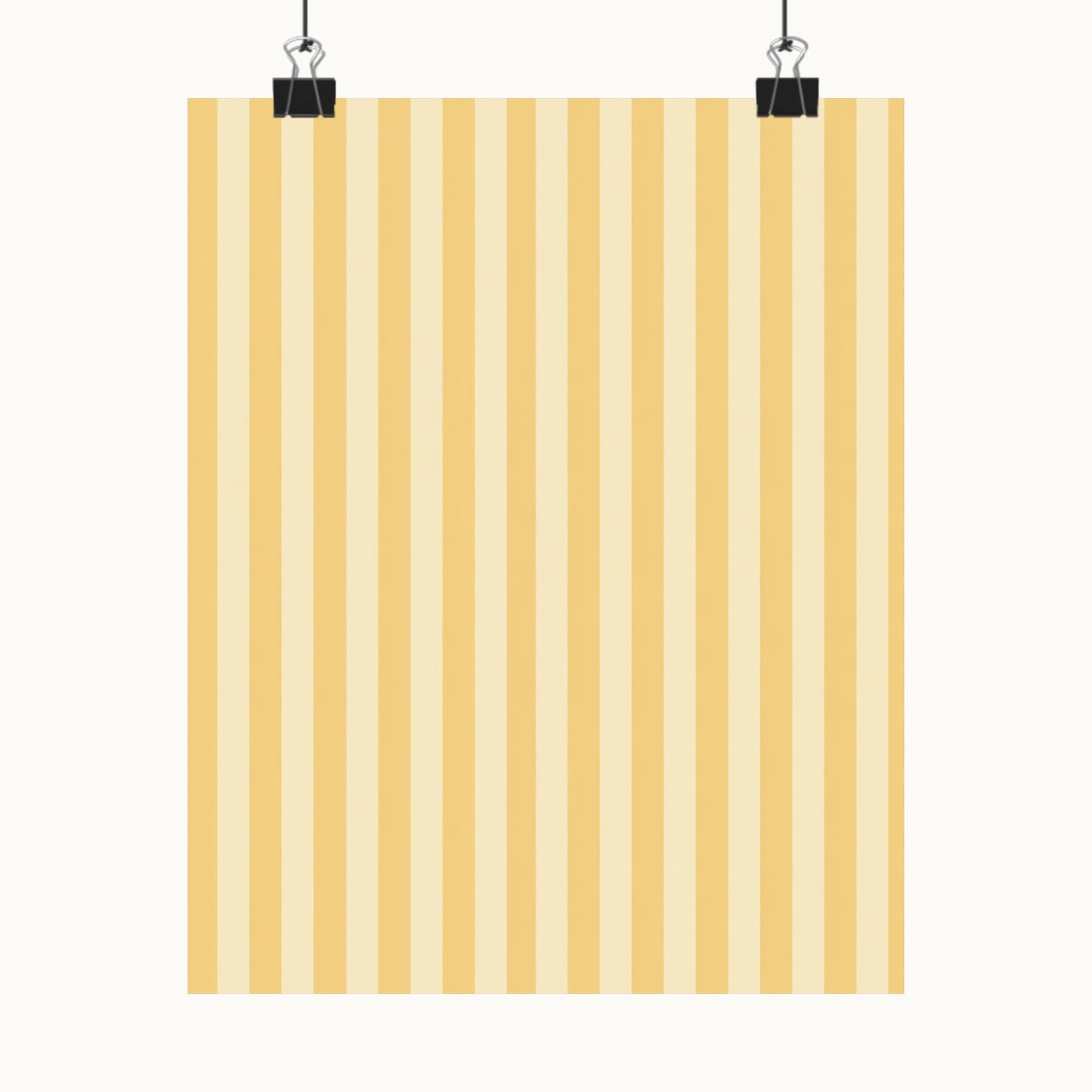 Buttercup Stripe Art Poster