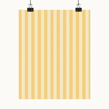 Buttercup Stripe Art Poster