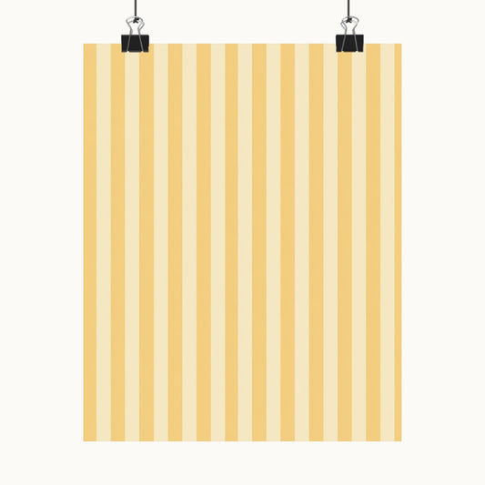 Buttercup Stripe Art Poster