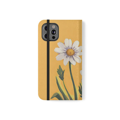 Spring Daisies Vegan Leather Flip Case
