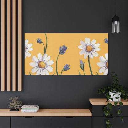 Spring Daisies Stretched Canvas Wall Art