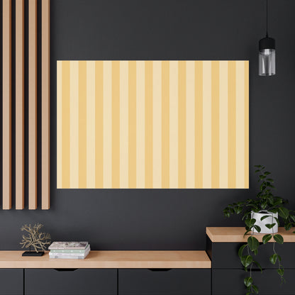 Buttercup Stripe Stretched Canvas Wall Art