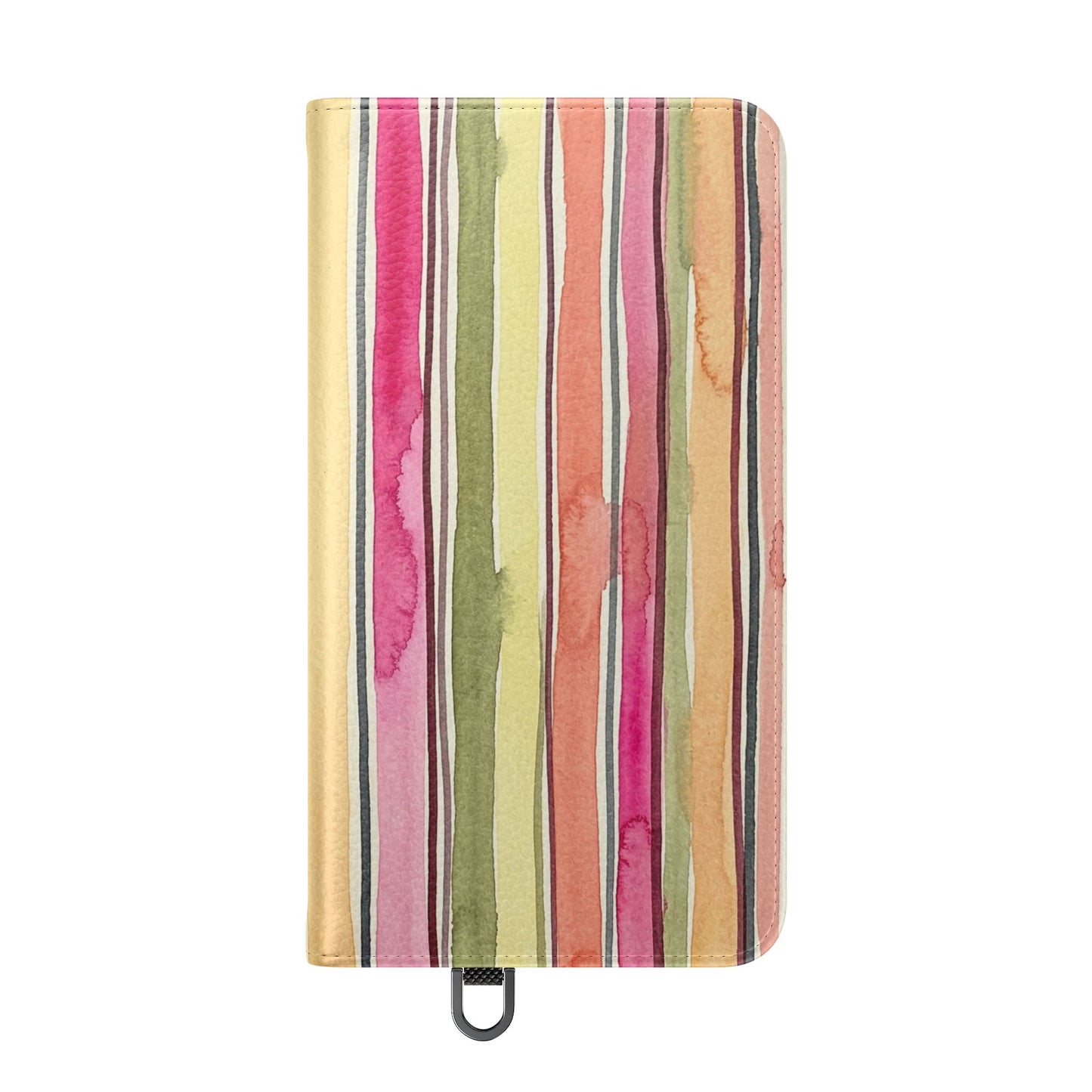 Summer Stripe Vegan Leather Flip Case
