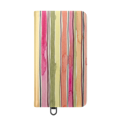 Summer Stripe Vegan Leather Flip Case