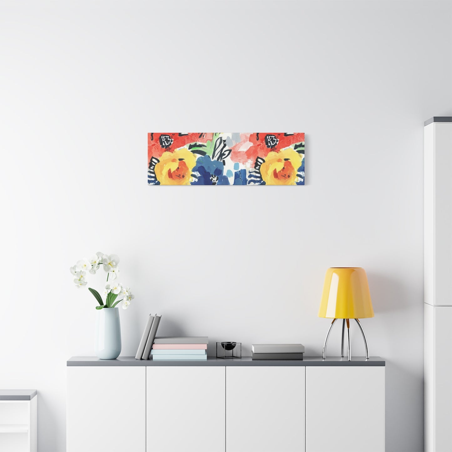Abstract Flora Stretched Canvas Wall Art