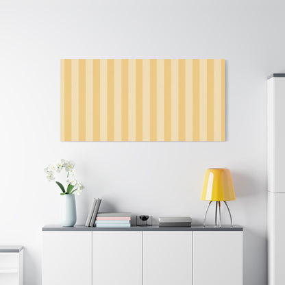 Buttercup Stripe Stretched Canvas Wall Art