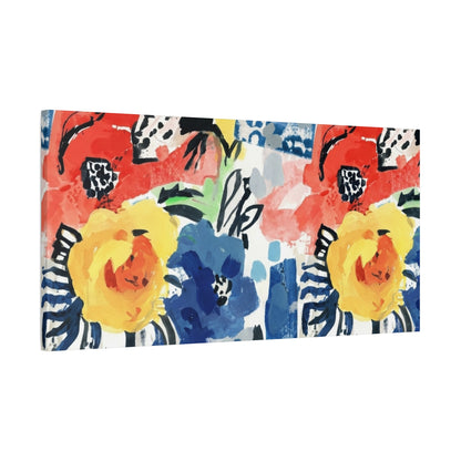Abstract Flora Stretched Canvas Wall Art