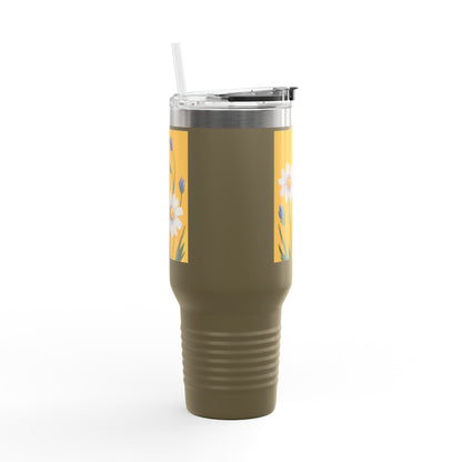 Spring Daisies 40oz Insulated Travel Mug