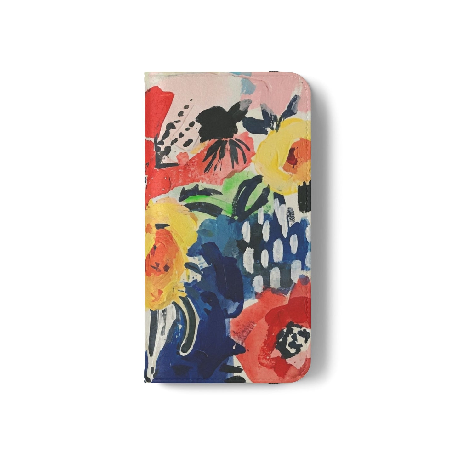 Abstract Flora Vegan Leather Flip Case