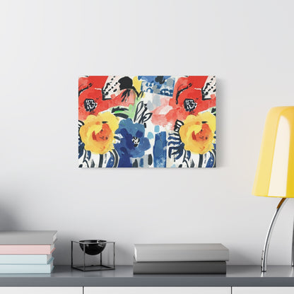 Abstract Flora Stretched Canvas Wall Art
